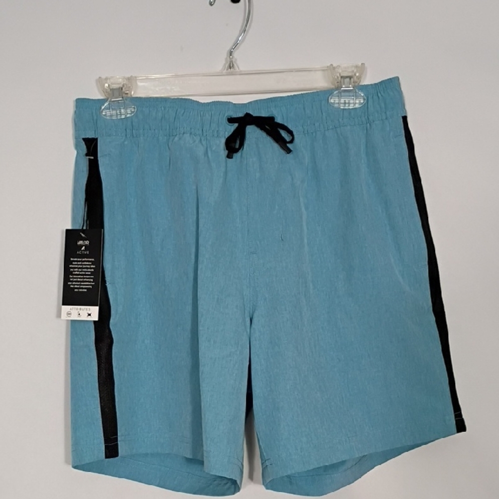 NWT Valor Collective Active Adriatic Blue Mesh Panel Unlined Shorts Mens Size XL